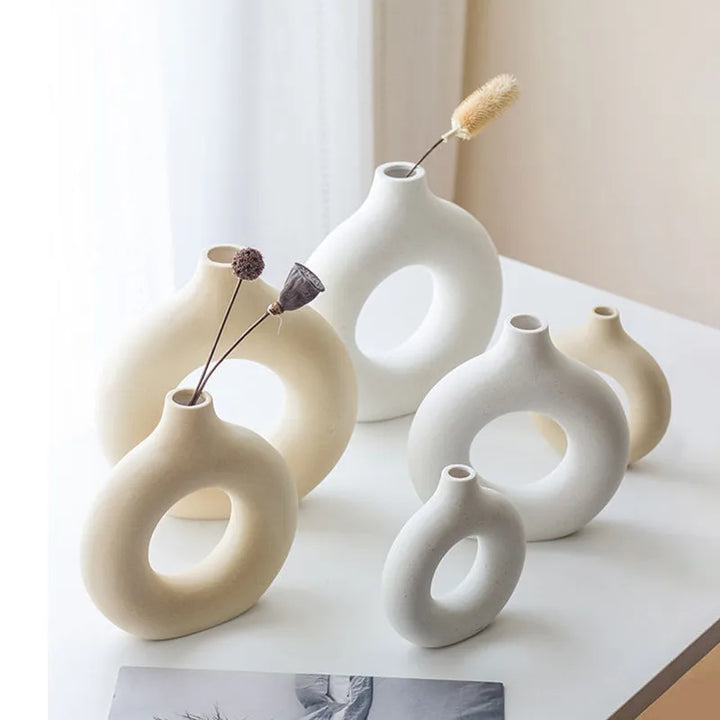 Nordic Circular Ceramic Vase