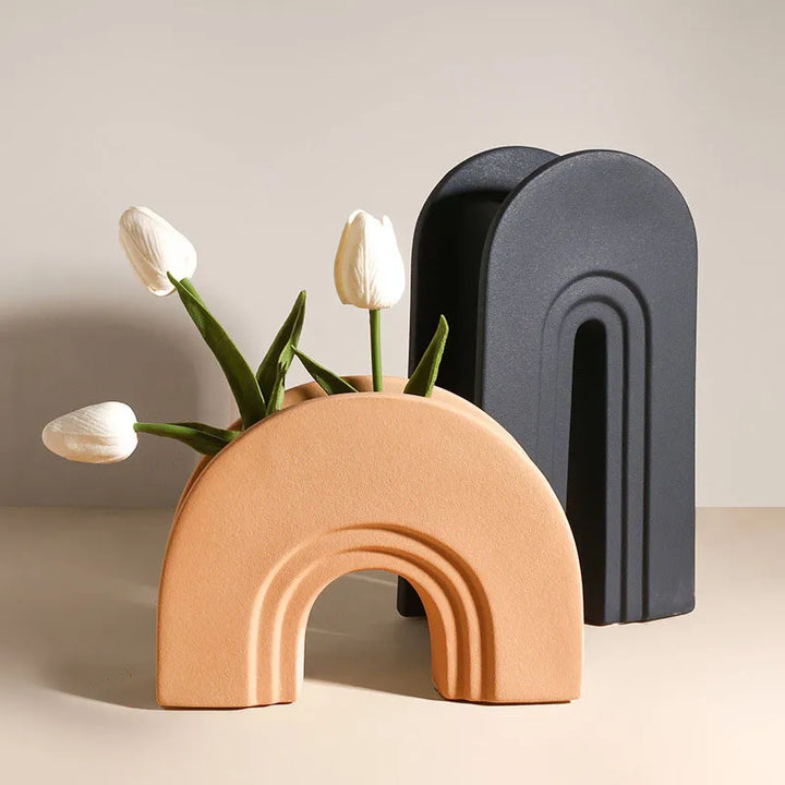 Nordic Ceramic Geometric Vase