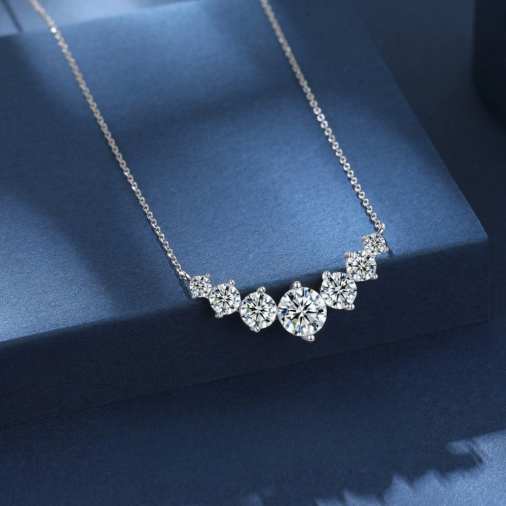 Lustrava™ Moissanite White Gold Necklace with Certificate