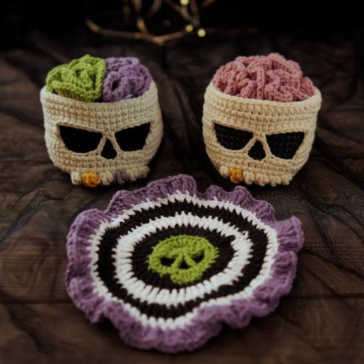 Spookster Crochet Coasters