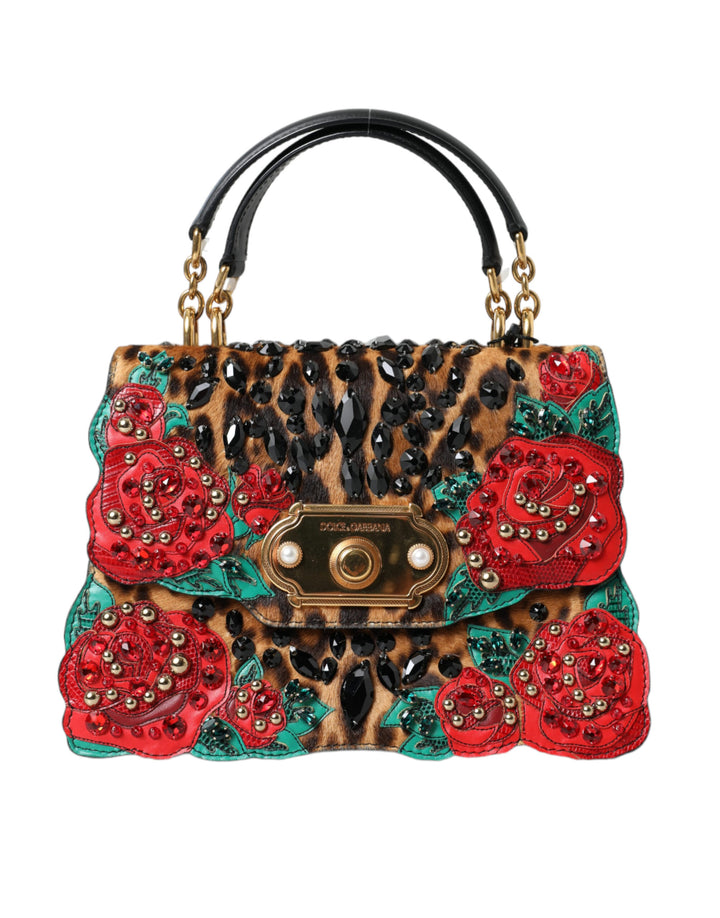 Dolce & Gabbana Chic Leopard Embellished Tote