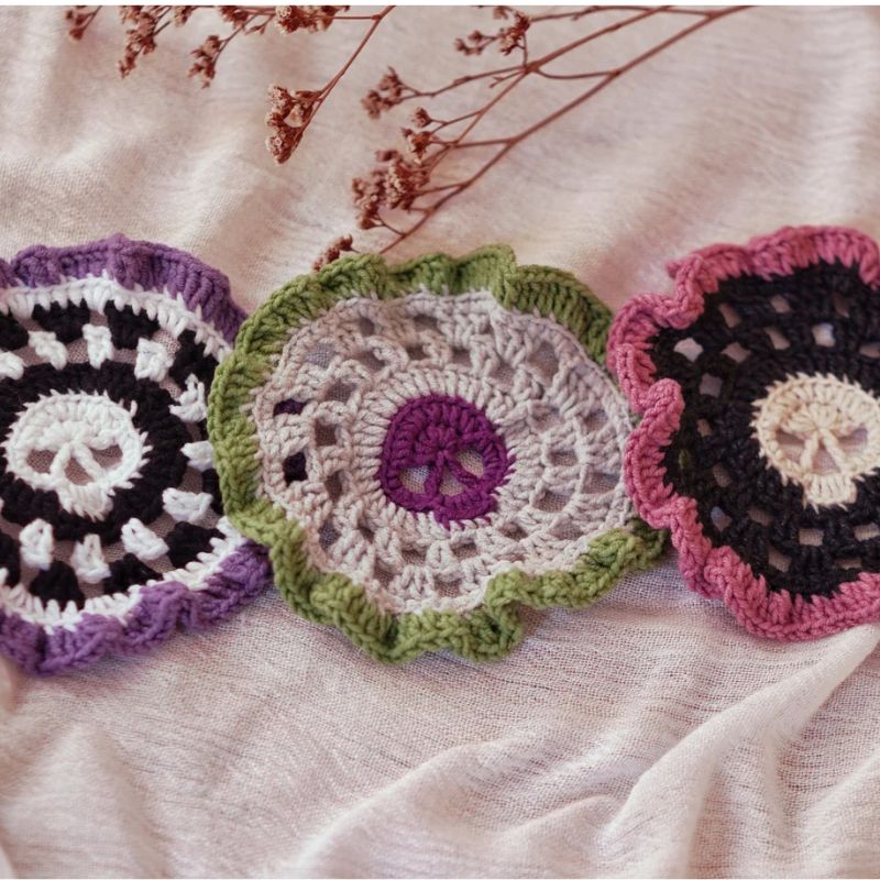 Spookster Crochet Coasters