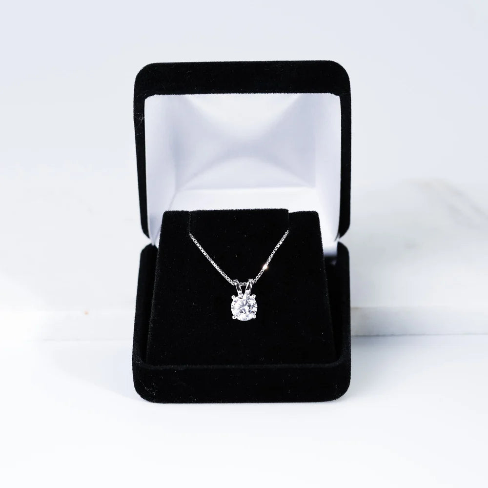 Smyoue™ Moissanite White Gold Necklace with Certificate