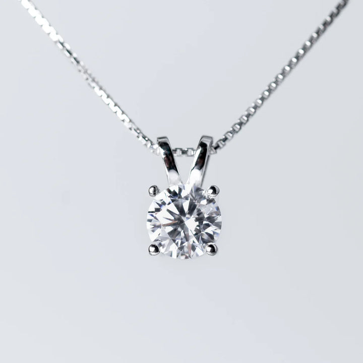 Smyoue™ Moissanite White Gold Necklace with Certificate