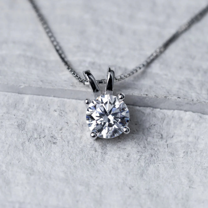 Smyoue™ Moissanite White Gold Necklace with Certificate