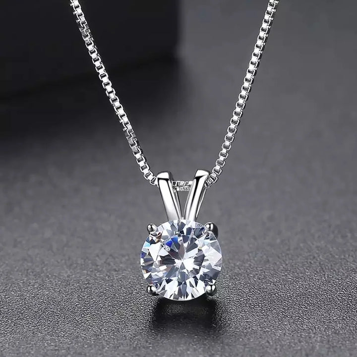 Smyoue™ Moissanite White Gold Necklace with Certificate