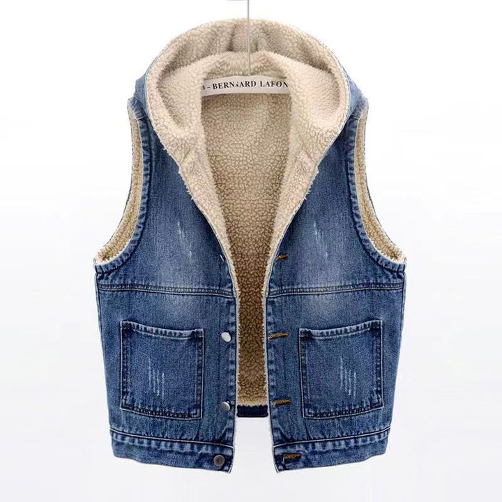 Harper Sherpa Denim Vest