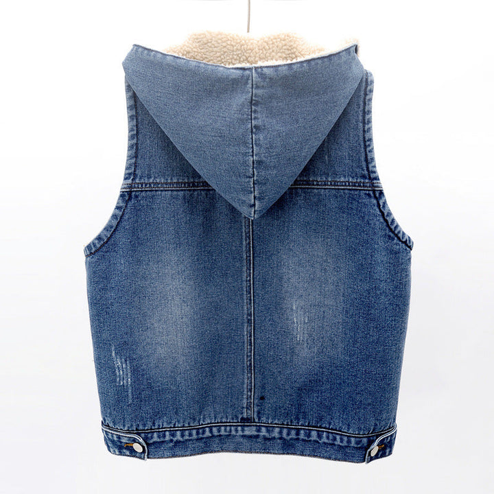 Harper Sherpa Denim Vest