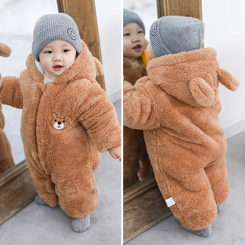 SnuggleBear™ Plush Baby Romper