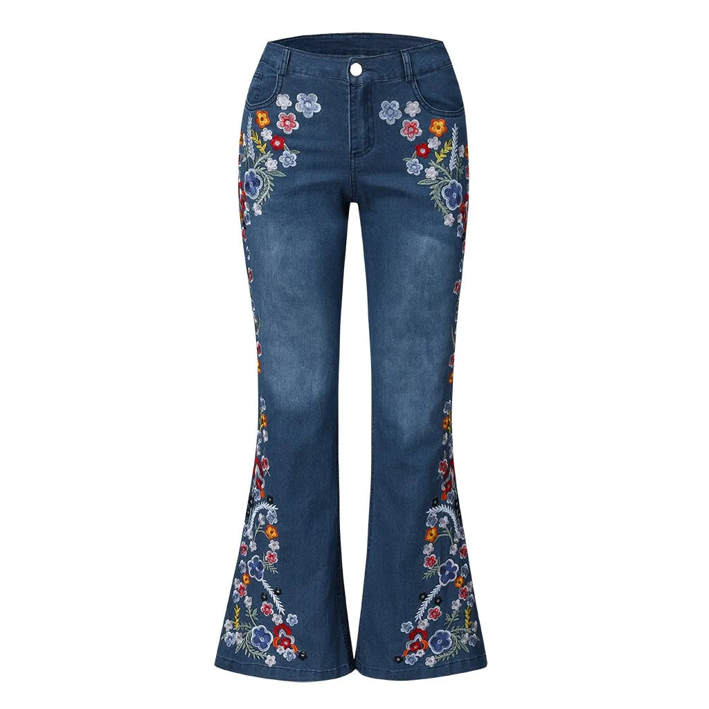 Isola Embroidered Bell Bottoms