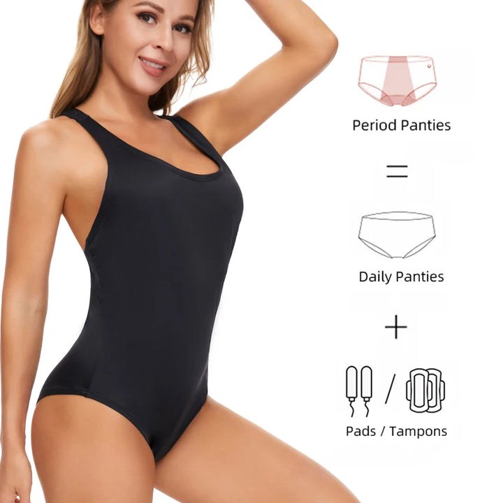 Waterproof One-Piece Period Swimsuit