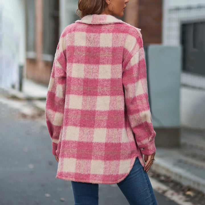 Plaid Flannel Oversized Shirt Jacket (Shacket)