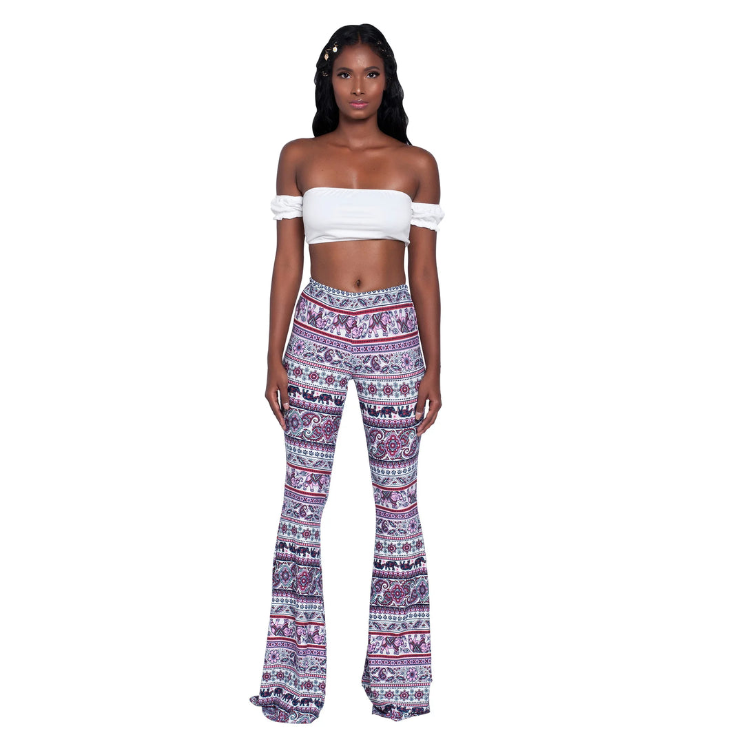 Velmora Printed Bell Bottoms