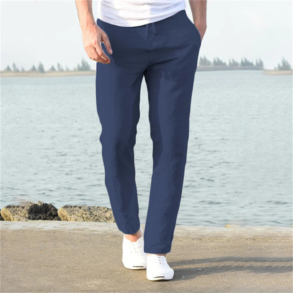 Zephyr Cotton-Linen Pants