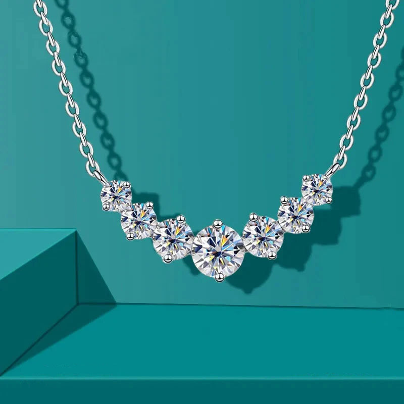 Lustrava™ Moissanite White Gold Necklace with Certificate