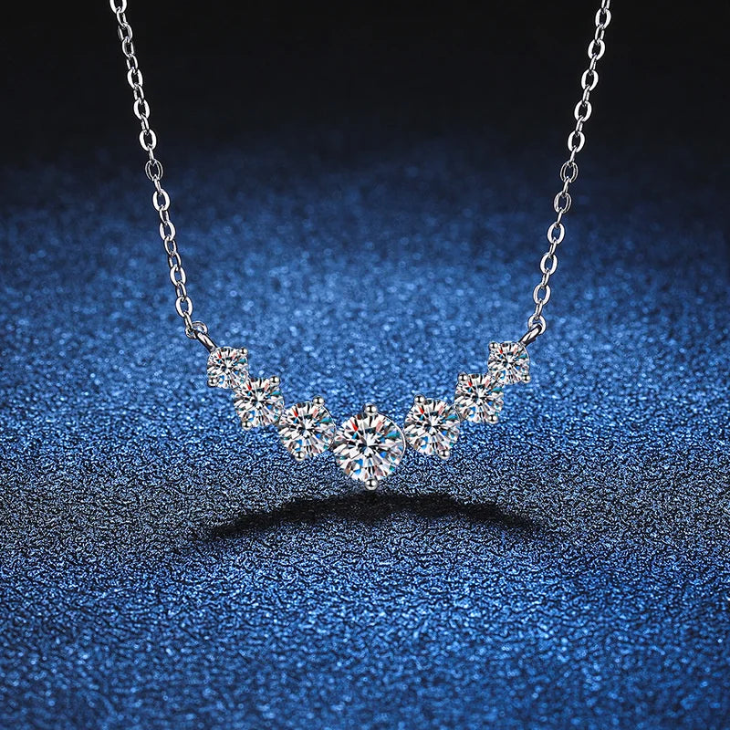 Lustrava™ Moissanite White Gold Necklace with Certificate