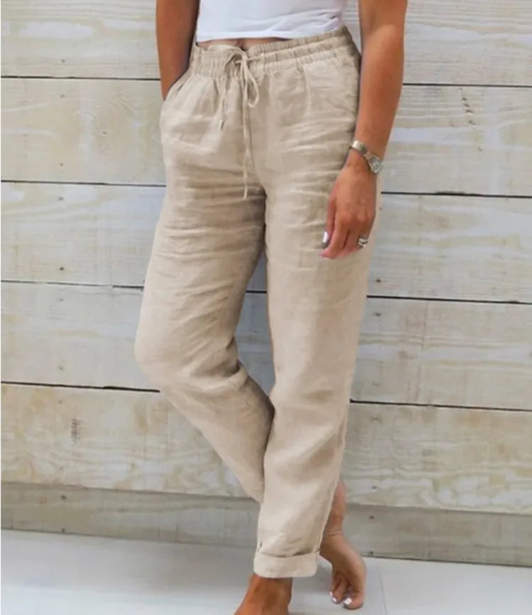 Veyra Cotton-Linen Pants