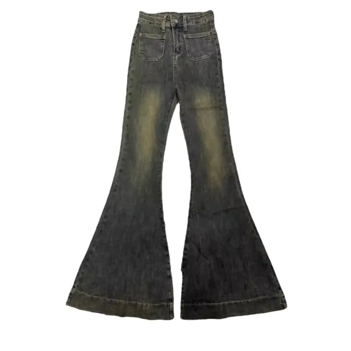 Zyara Distressed Bell Bottom Jeans