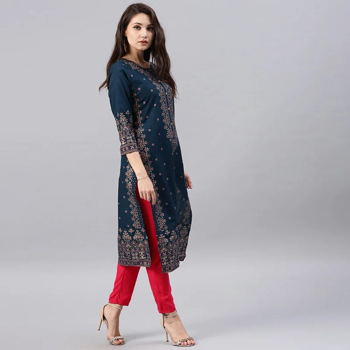 Aaraya Cotton Floral Kurta