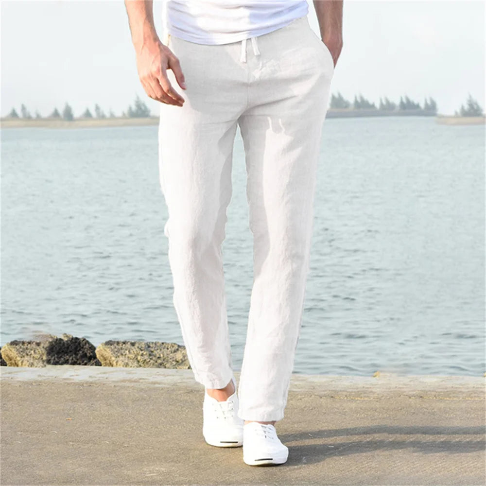 Zephyr Cotton-Linen Pants