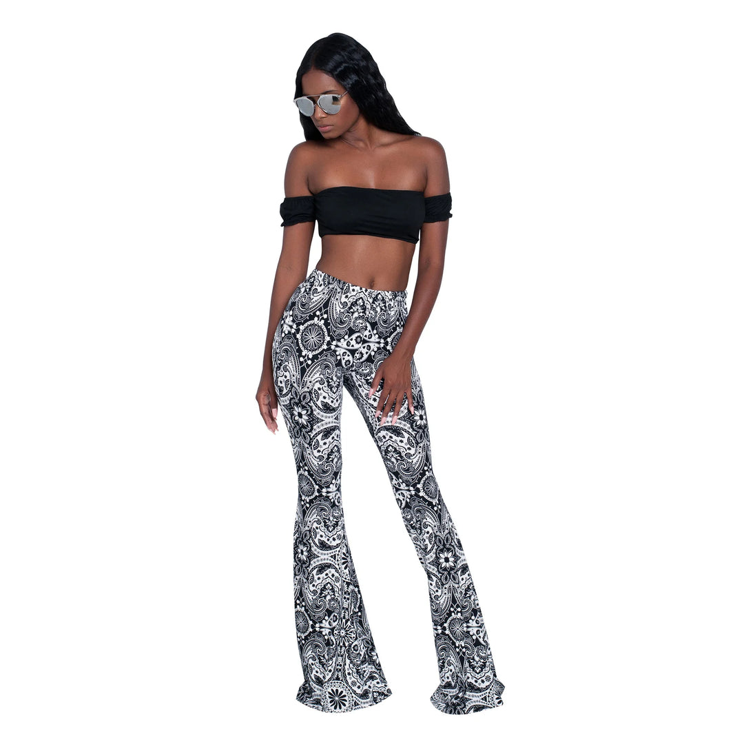 Velmora Printed Bell Bottoms