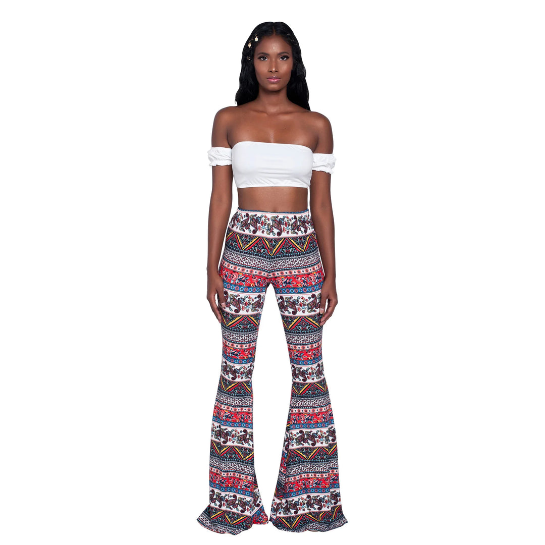 Velmora Printed Bell Bottoms