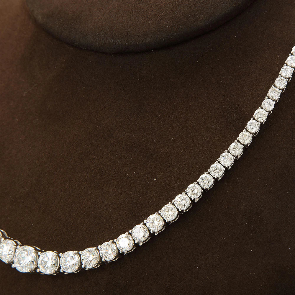 Aurace™ Moissanite Tennis Necklace with Certificate