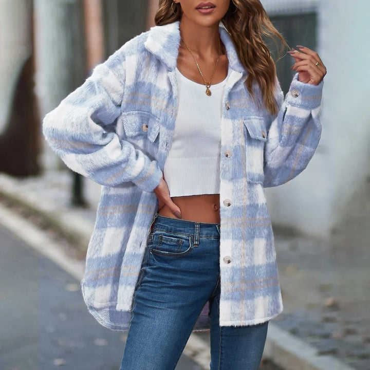 Plaid Flannel Oversized Shirt Jacket (Shacket)