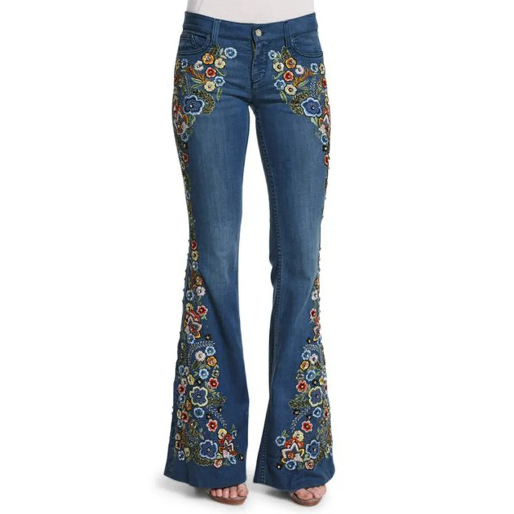 Isola Embroidered Bell Bottoms