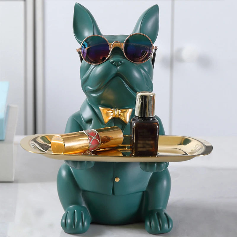 French Bulldog Figurine with Tray - Nuvoula