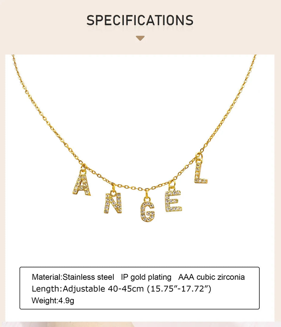 Veridia Customized Initial Name Necklace