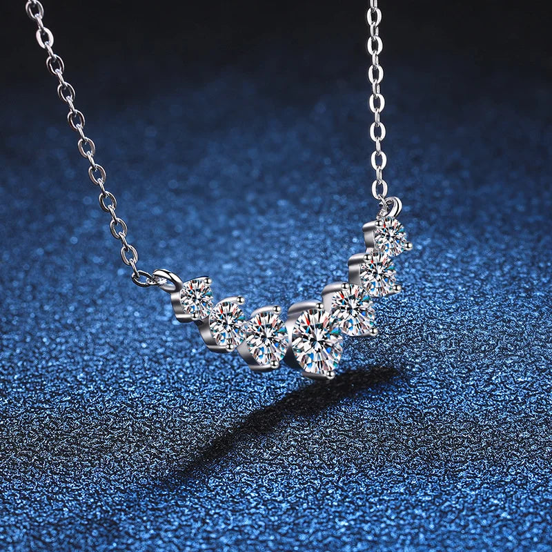 Lustrava™ Moissanite White Gold Necklace with Certificate