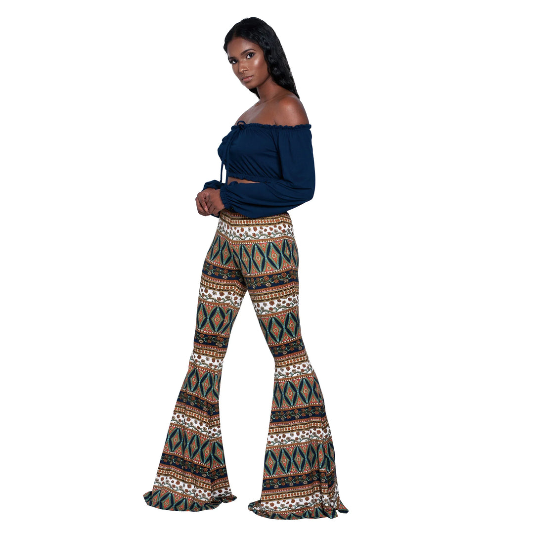 Velmora Printed Bell Bottoms