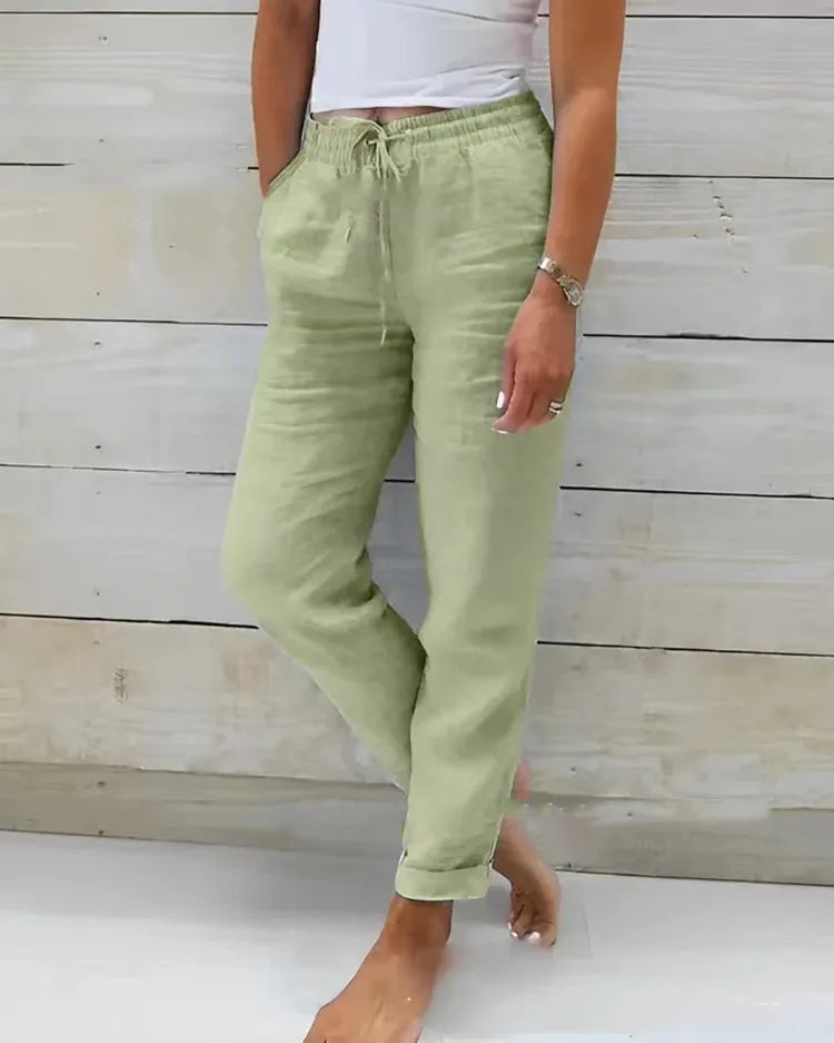 Veyra Cotton-Linen Pants