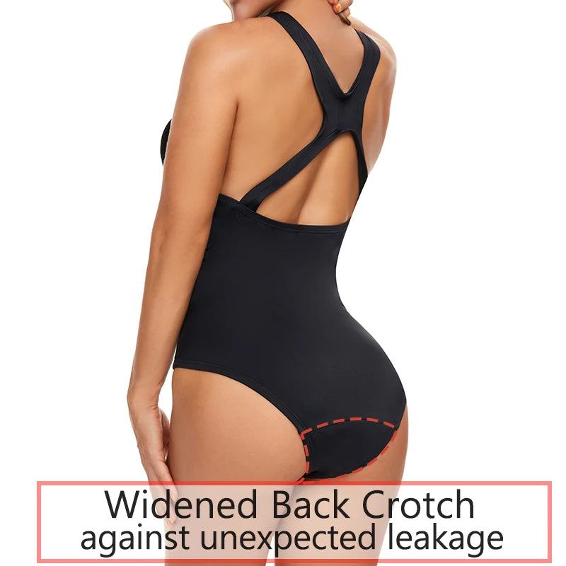 Waterproof One-Piece Period Swimsuit