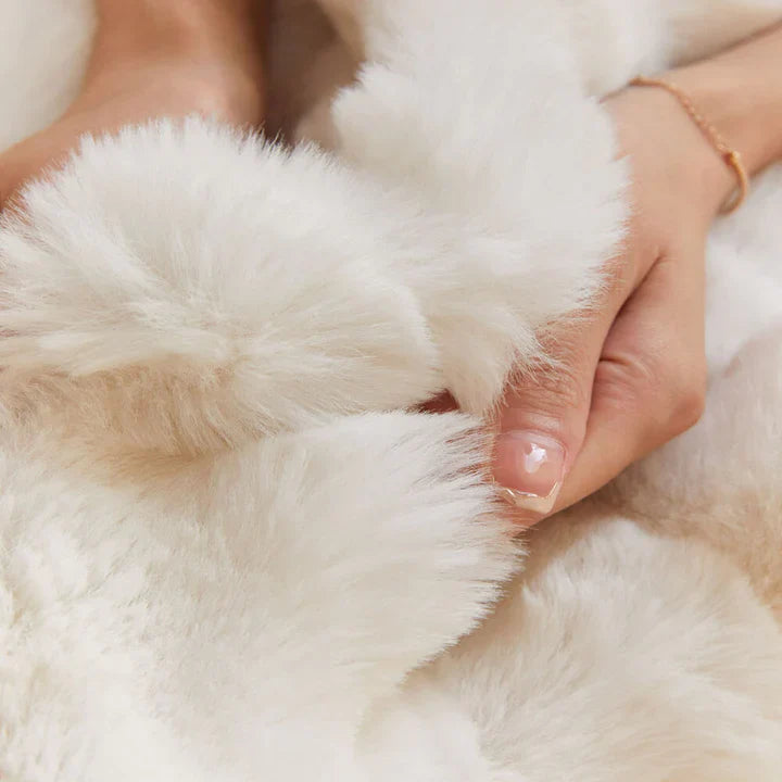 Kylor Pearl Rabbit Fur Blanket