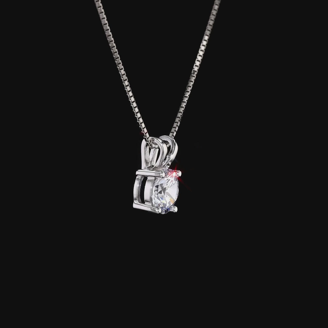 Smyoue™ Moissanite White Gold Necklace with Certificate